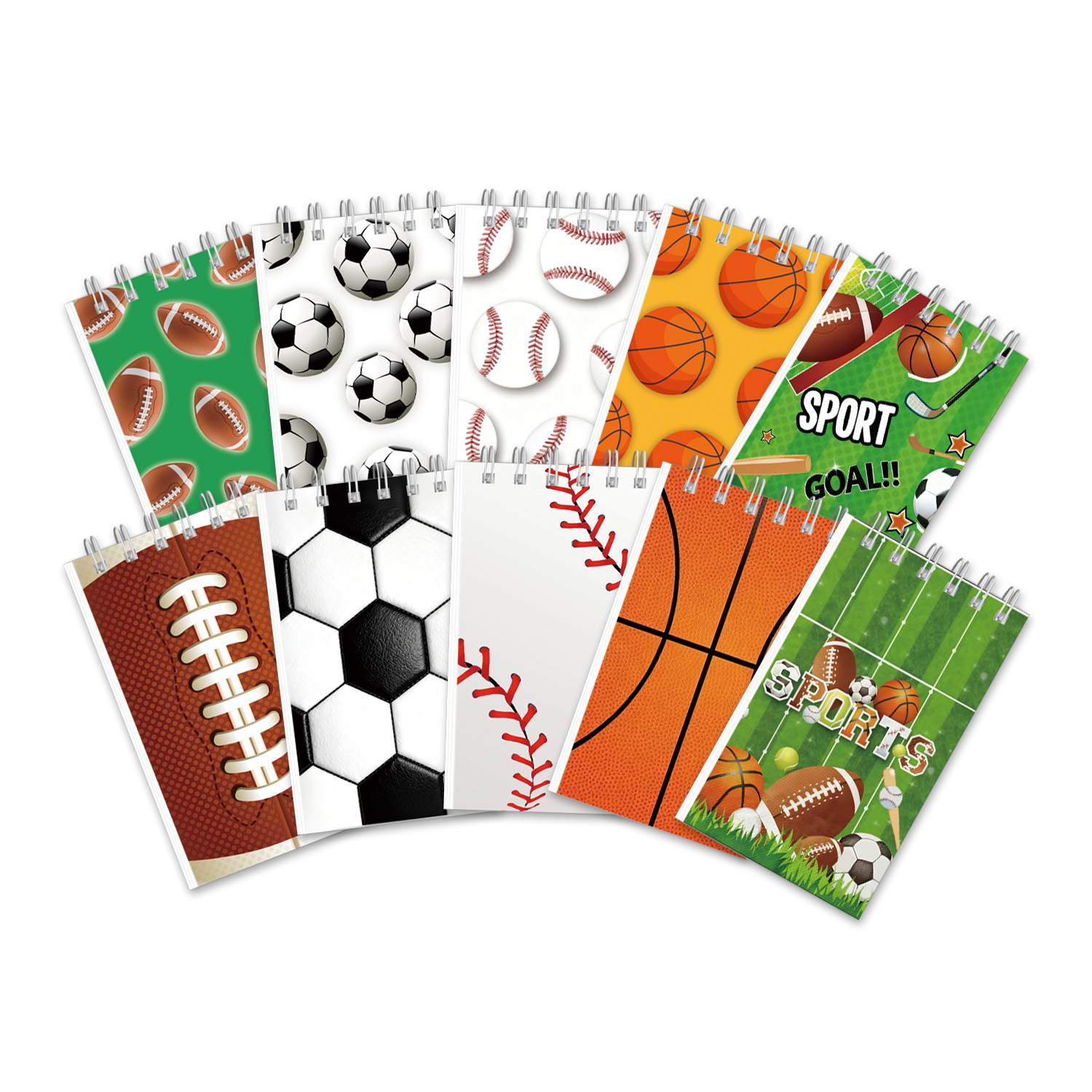 Basketball Arcade Game - Multi Sports Ball Mini Spiral Notebook