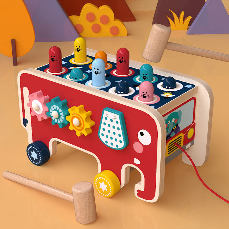 Whack A Mole Arcade - BabyToys bebe Toddler Kids Wooden Fun