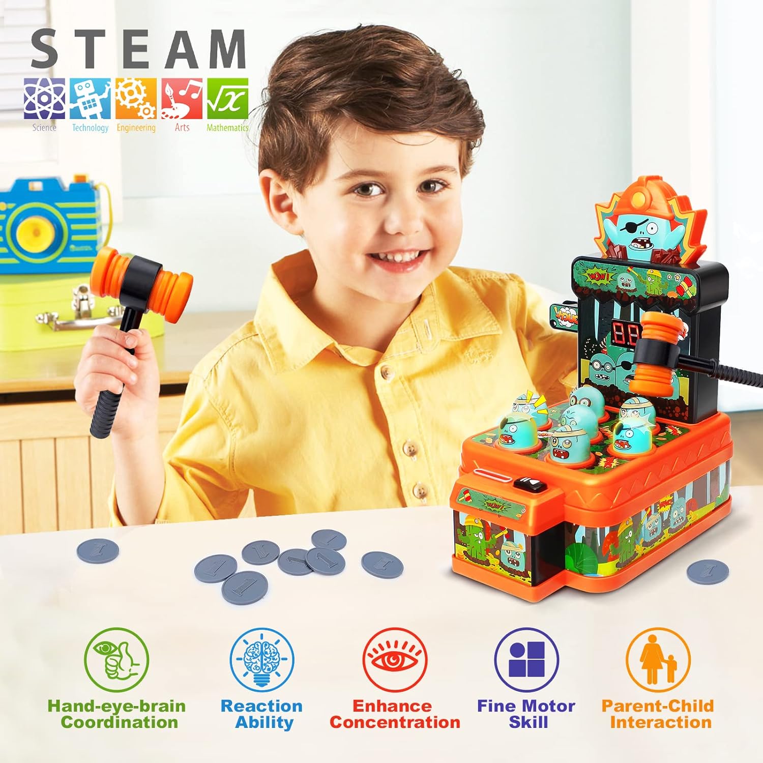 Arcade Game Toys Whack Game Mo - Whack A Mole Arcade ulasan dan harga